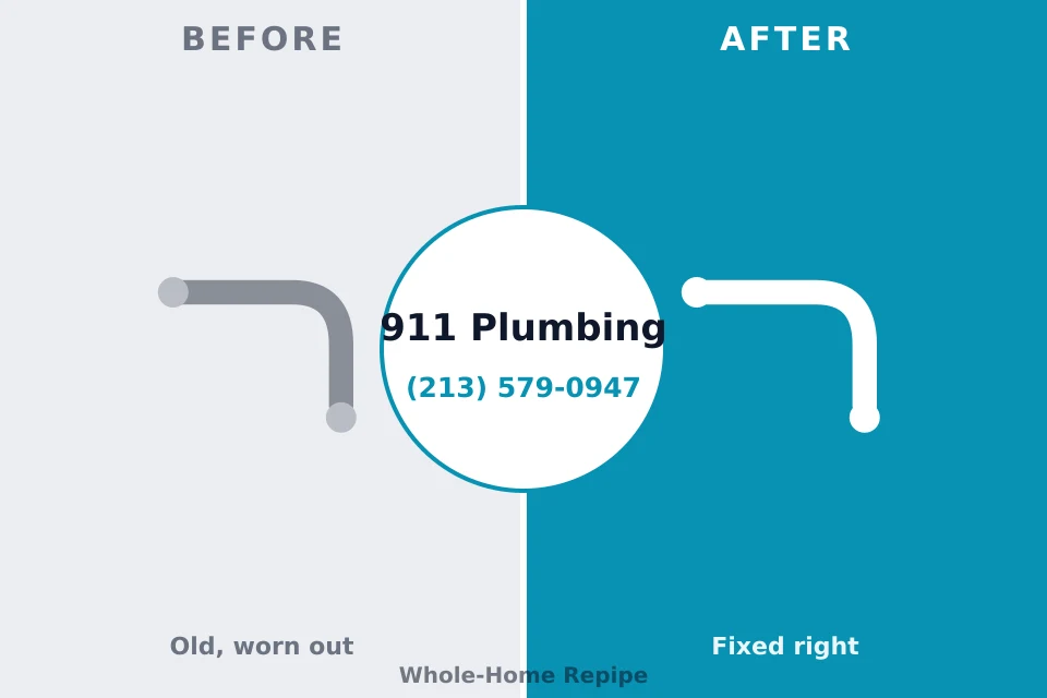 Before and after: plumbing company Aurora, OR